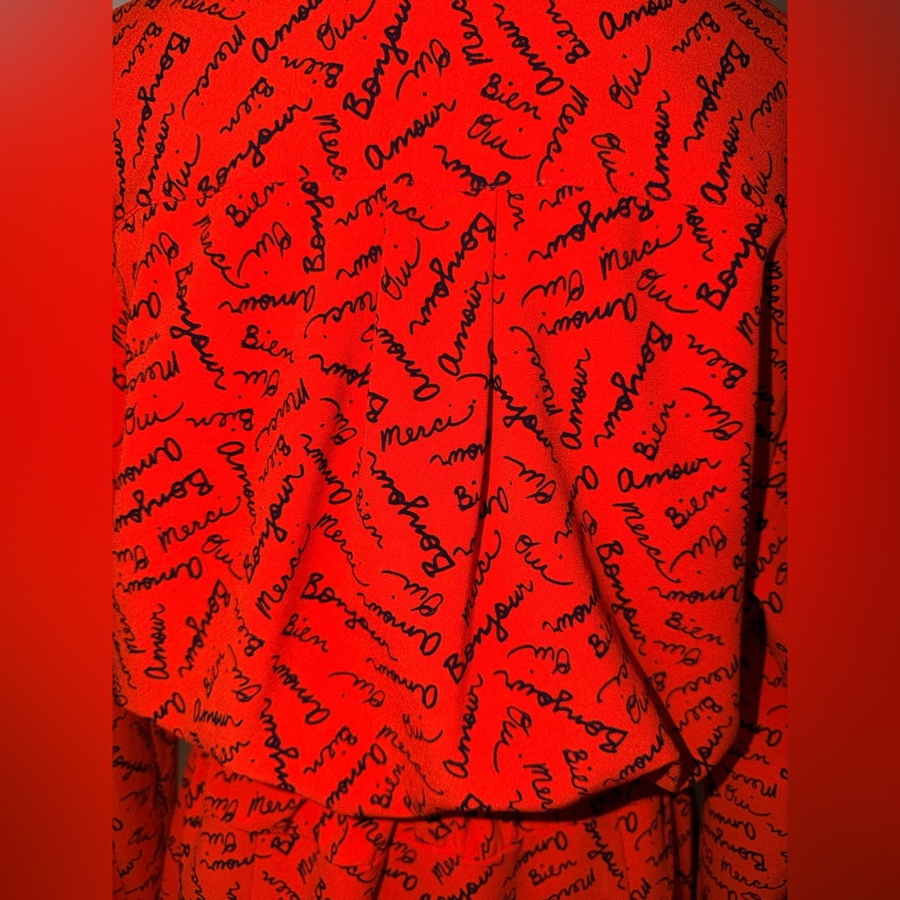 Banana Republic Vibrant Orange Parisian Flair Long Sleeve Dress - Picture 7 of 10